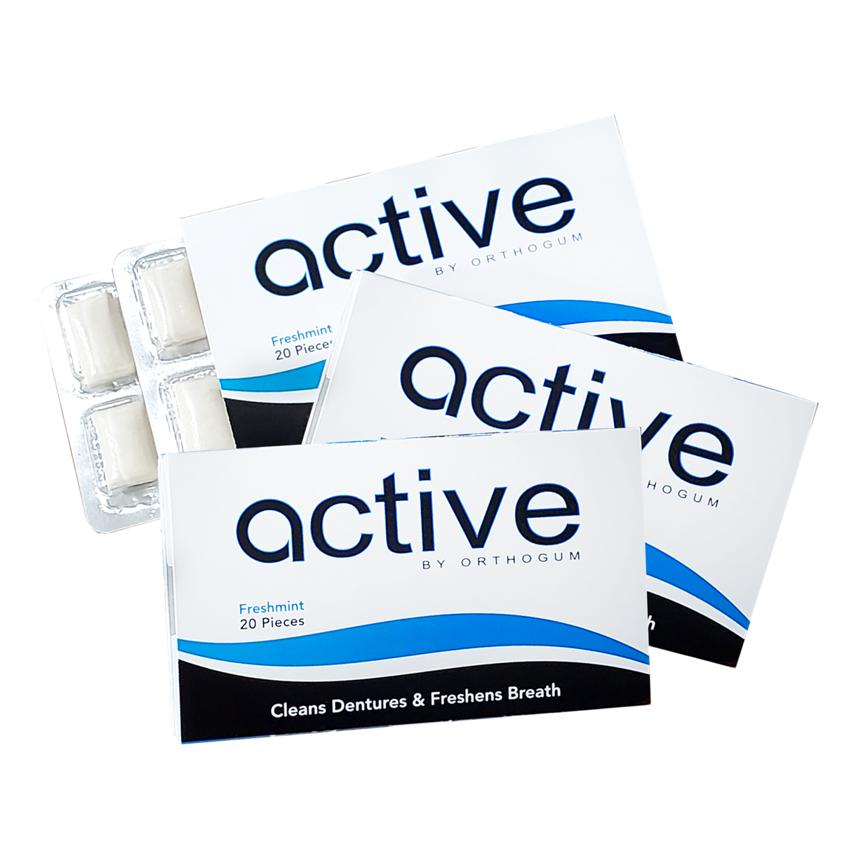 Active™ Denture Gum — 3 pack, 60 pieces
