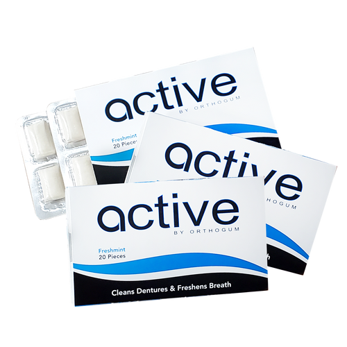Active™ Denture Gum — 3 pack, 60 pieces