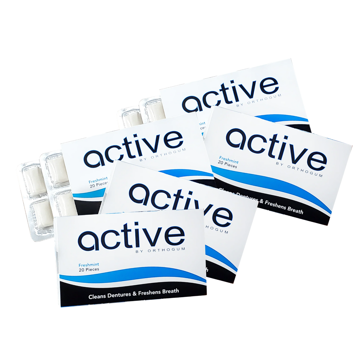 Active™ Denture Gum — 5 pack, 100 pieces